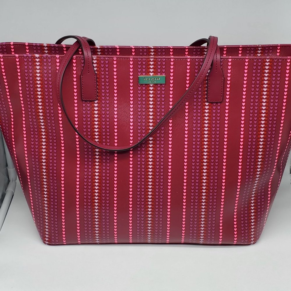 Kate Spade Shore Heart Stripe Margaretta Tote